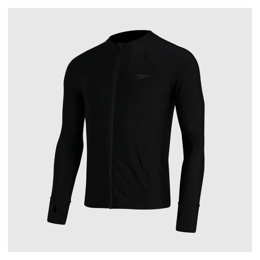 Speedo Essential Zip Front Rash Top for Men