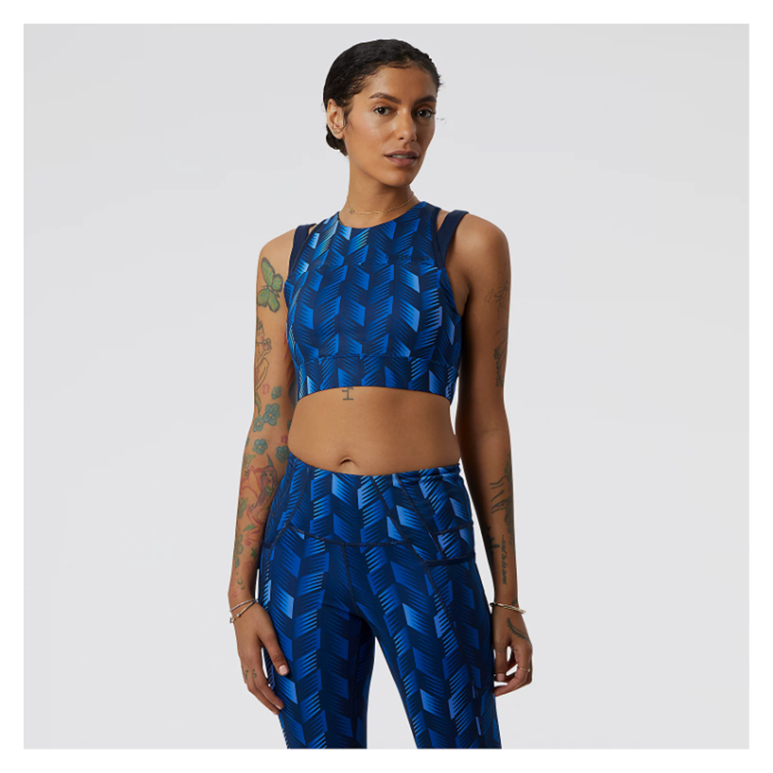 New Balance Shape Shield Printed Crop Bra for Women