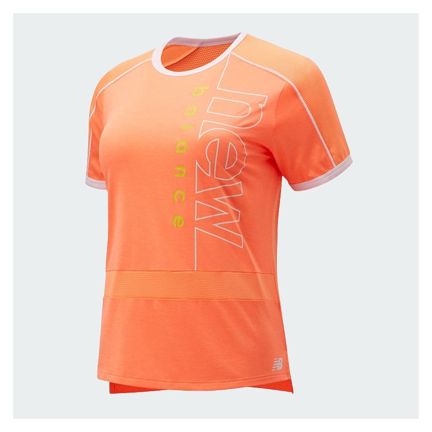 New Balance Printed Fast Flight Short Sleeve Top for Women