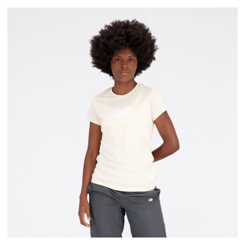 New Balance Essential Stacked Logo Tee for Women